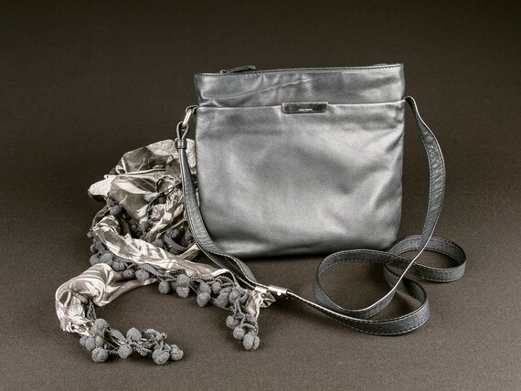 Handtasche GERRY WEBER Umhängetasche Vintage Lederaccessoire Set Retro Damentasche