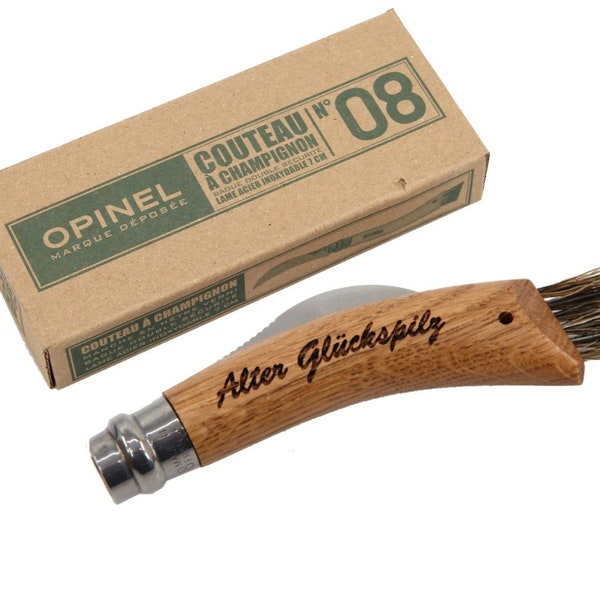 Opinel Pilzmesser, Tolles Geschenk für Pilzsammler, Pilz Messer mit Gravur