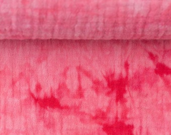 Musselin  9,50EUR/m  Batik Jakob pink  Double Gauze  Baumwollmusselin Batikmuster