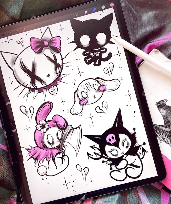 Halloween Tattoo Flash | Halloween tattoos, Spooky tattoos, Cute halloween  tattoos