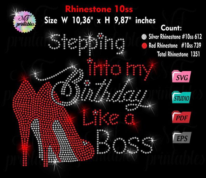 Download Rhinestone svg Stepping Into My Birthday Like a ...