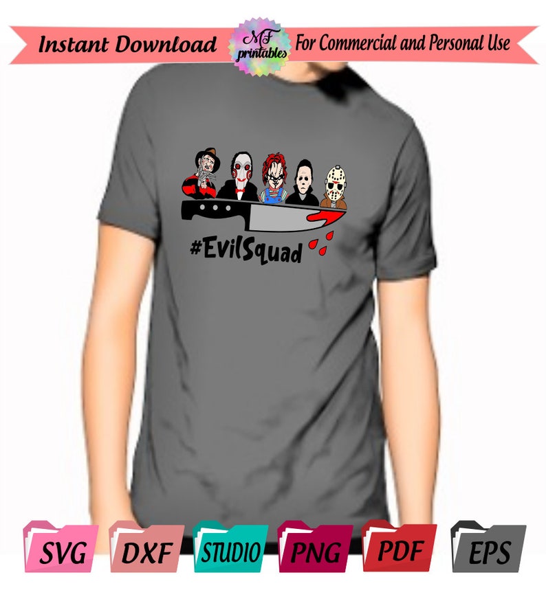 Download Horror movie svg Evil Squad svg Horror Team svg Halloween ...