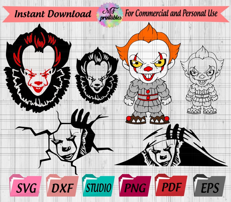 Download Halloween svg Bundle Horror Movie Svg Killer clown clipart ...