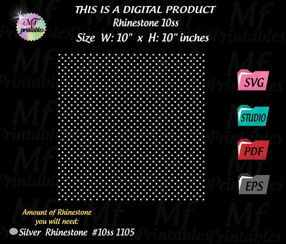 Download Square Pattern Rhinestone Template Svg Instant Download Etsy