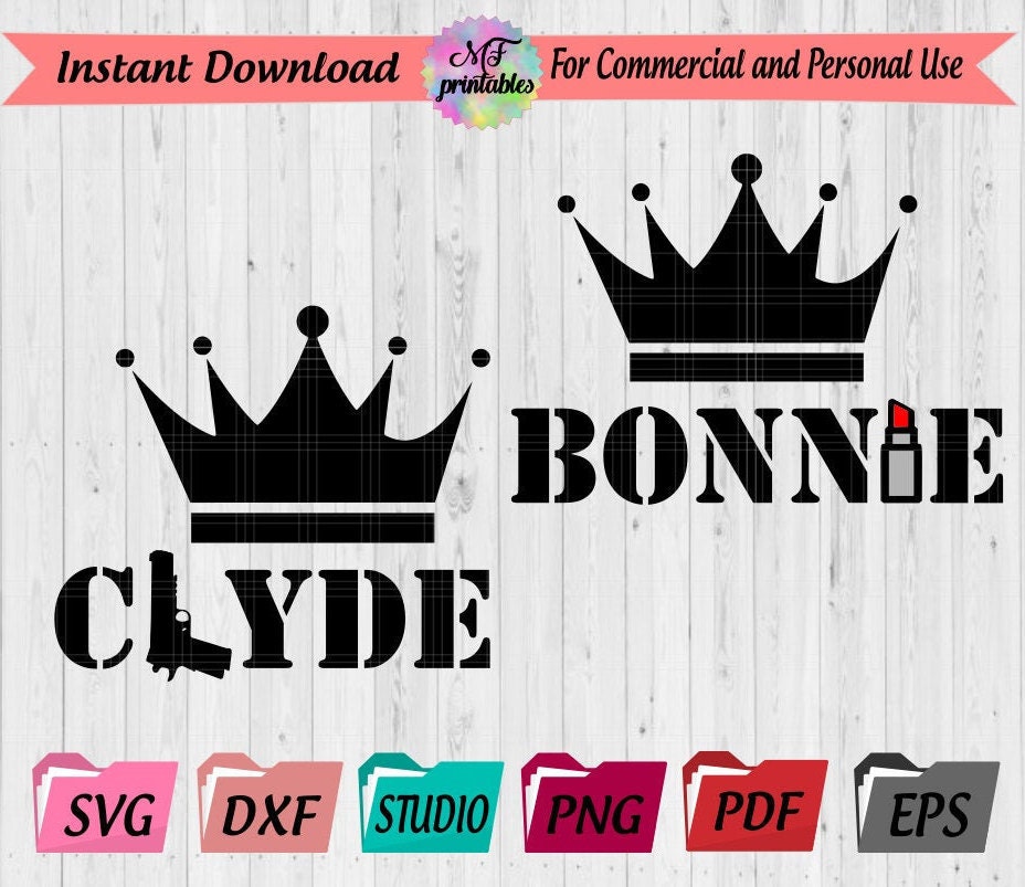 Download Bonnie & clyde svg bonnie and clyde Valentine svg | Etsy