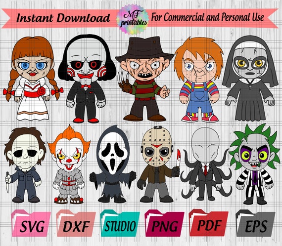 Download Bundle Horror movie svg babies Horror CharactersHalloween ...