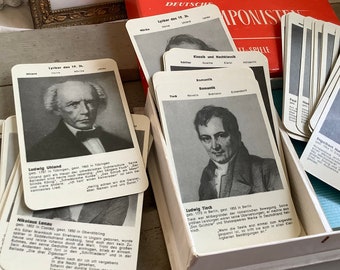 Deutsche Dichter, deutsche Komponisten Quartettspiele vintage