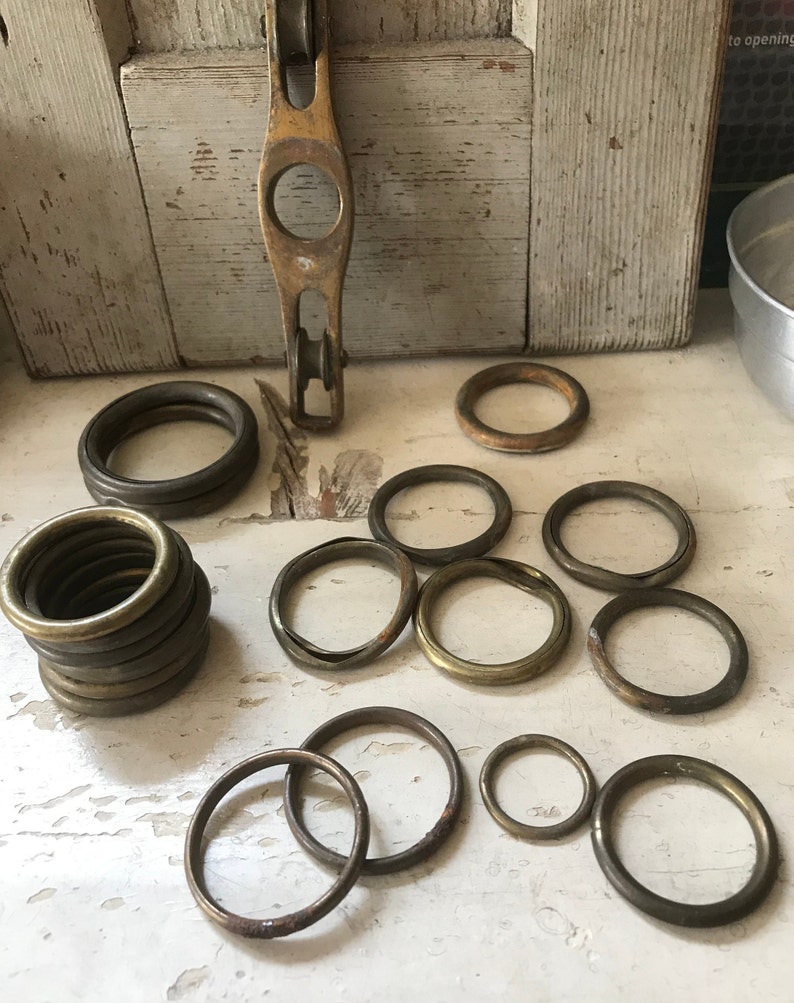 Vintage Messing Ringe Und Seilfuhrung Gardinen Seilzug Etsy