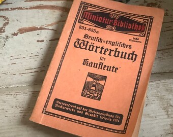 antiek woordenboek voor kooplieden Duits Engels