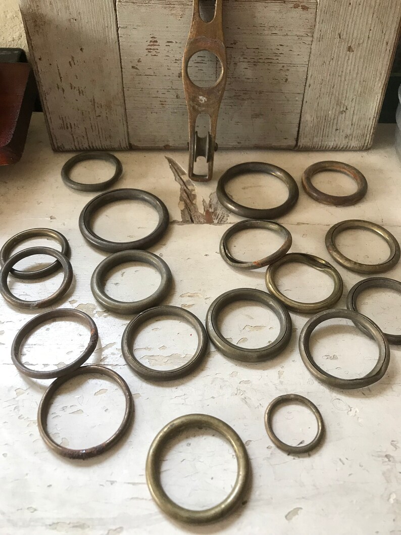Vintage Messing Ringe Und Seilfuhrung Gardinen Seilzug Etsy
