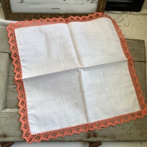 Wedding lace handkerchief crochet edge image 2