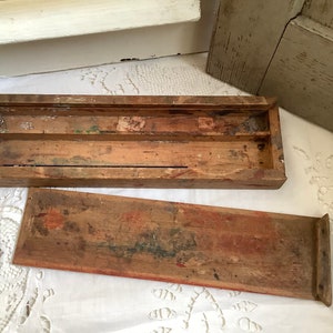 vintage stylusdoos houten kist pennen opslag cadeau schilder afbeelding 7