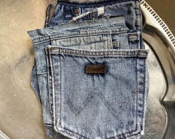 zum verarbeiten Jeans Reste- Wrangler Taschen Leder