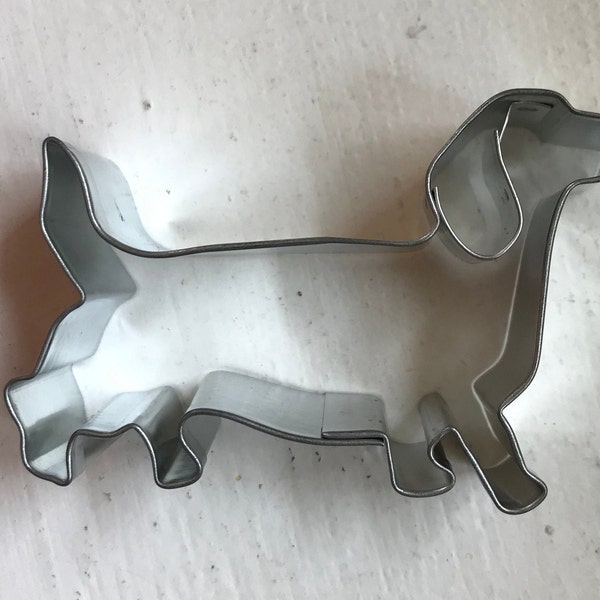 Dachshund cookie cutter with ear embossing cookie cutters for baking dachshund cookies