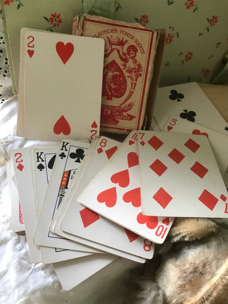 Antique Poker Card Set Stralsund vintage Playing Cards Etsy