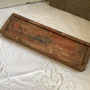 vintage stylusdoos houten kist pennen opslag cadeau schilder afbeelding 2