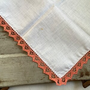 Wedding lace handkerchief crochet edge image 3