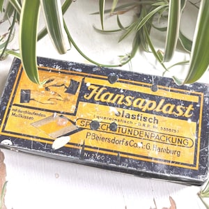 Große Hansaplast Blechdose Sprechstundenpackung Beiersdorf, Vintage Erste Hilfe Box, Arztpraxis Deko Apotheker, Shabby Chic Bad Aufbewahrung