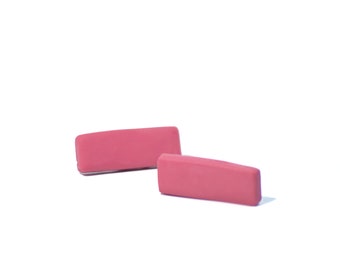 Brincos de argila / Prema Rosa / Brincos de argila de polímero - Brincos artesanais - Presentes para mulheres - Brincos leves