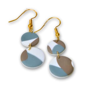 Hanami. Multicolored polymer clay earrings