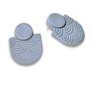 Eos earrings, polymer clay, dangling earrings, handmade earrings, lightweight earrings, gift for her. Blue