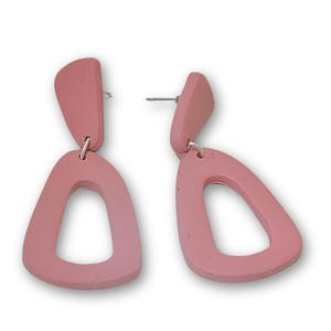 Polymer clay earrings, handmade earrings, Flora earrings, dangle earrings, pink earrings