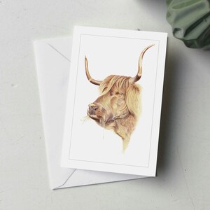 57AN005 - Greeting Card of a Scottish Highlander