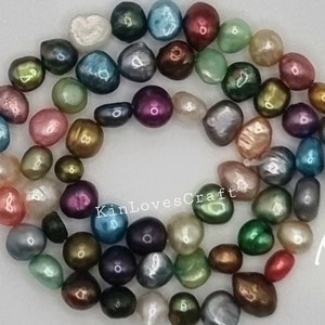 Freshwater Pearl Baroque Beads – Natural 5-9mm Pearl Stones for Jewellery Making Bracelet & Necklace Making