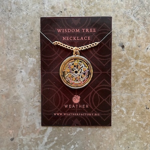 Gold Wisdom Tree pendant necklace zdjęcie 8