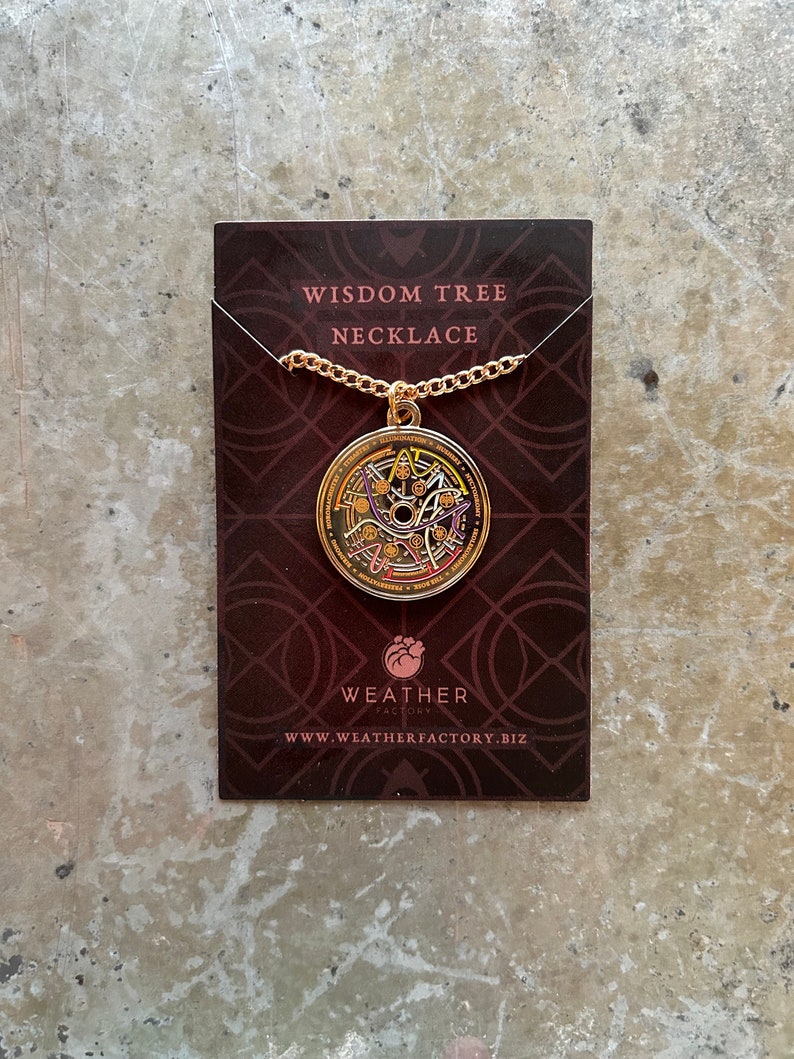 Gold Wisdom Tree pendant necklace image 8