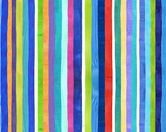 Patchwork fabric cotton fish sea stripes colorful