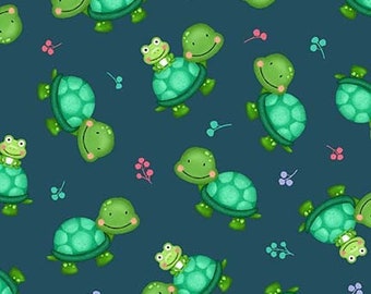 Patchwork fabric cotton jungle animals turtle patch fabric