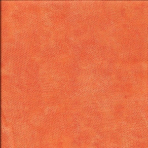 Könnte beinhalten: Orangener strukturierter Hintergrund mit einem sich wiederholenden Muster aus kleinen Kreisen und Sechsecken.