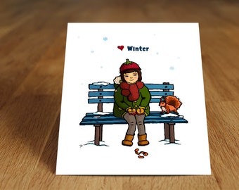 Postcard-in love with the winter