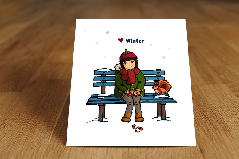 Postkarte Verliebt in den Winter Bild 1