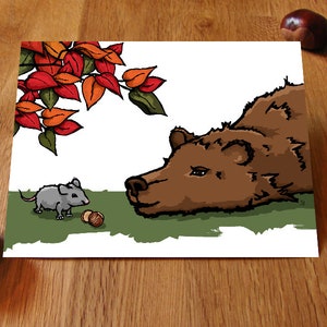 Herbst Postkarte - Herbstallerliebst