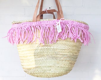 Basket bag fringe, Ibiza basket, basket, shopping basket, beach bag