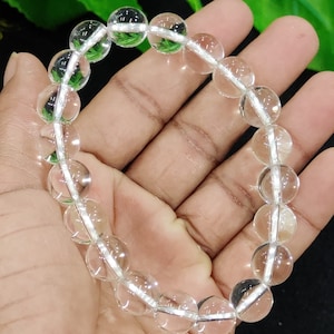 Lemurian seed Quartz Crystal Stone Bracelet 8mm, 10mm ,12mm For Use Them To Retrieve Ancient Information,Spiritual Meditation,Yoga,Spiritual