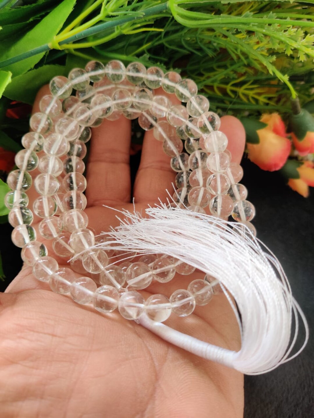 Lemurian Seed Quartz Crystal Stone Japa Mala 1081 Beads for Use Them to