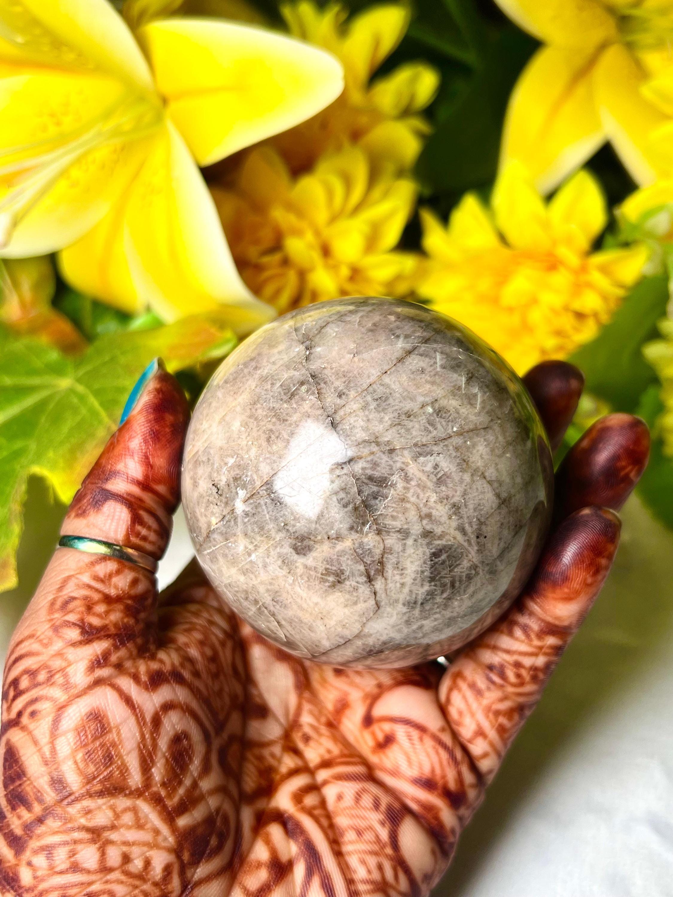 ブラックムーンストーン スフィア 408グラム 67mm - Etsy 日本