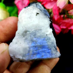 Rainbow Moonstone Rough: 266 Carat Chakra Healing Stone