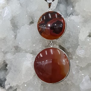 Crnelian Stone Pendant For Motivation, Clarification and Action Toward Goals Gift For All
