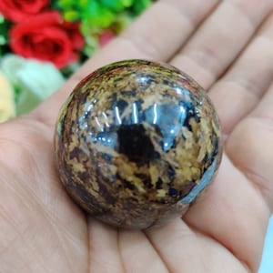 Bronzite Stone Sphere: Grounding & Protection Crystal (40 MM)