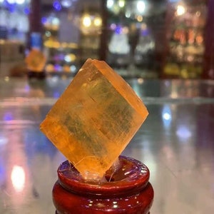 Natural Honey Calcite Cubes,Optical Yellow Gold Amplify Energy Overcome Challenges Confidence Strength Courage Self-Worth Stone 100Gm 2Inch