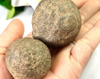 Par de mármoles Moqui: Piedras chamánicas para equilibrar las energías masculinas y femeninas, 141 gramos.