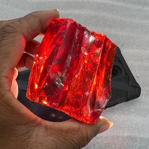 Rare Bi-Color Andara Crystal: Light Monatomic Rough Stone (421 Gram)