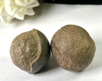 Par de mármoles Moqui: Piedras chamánicas para equilibrar las energías masculinas y femeninas, 205 gramos.
