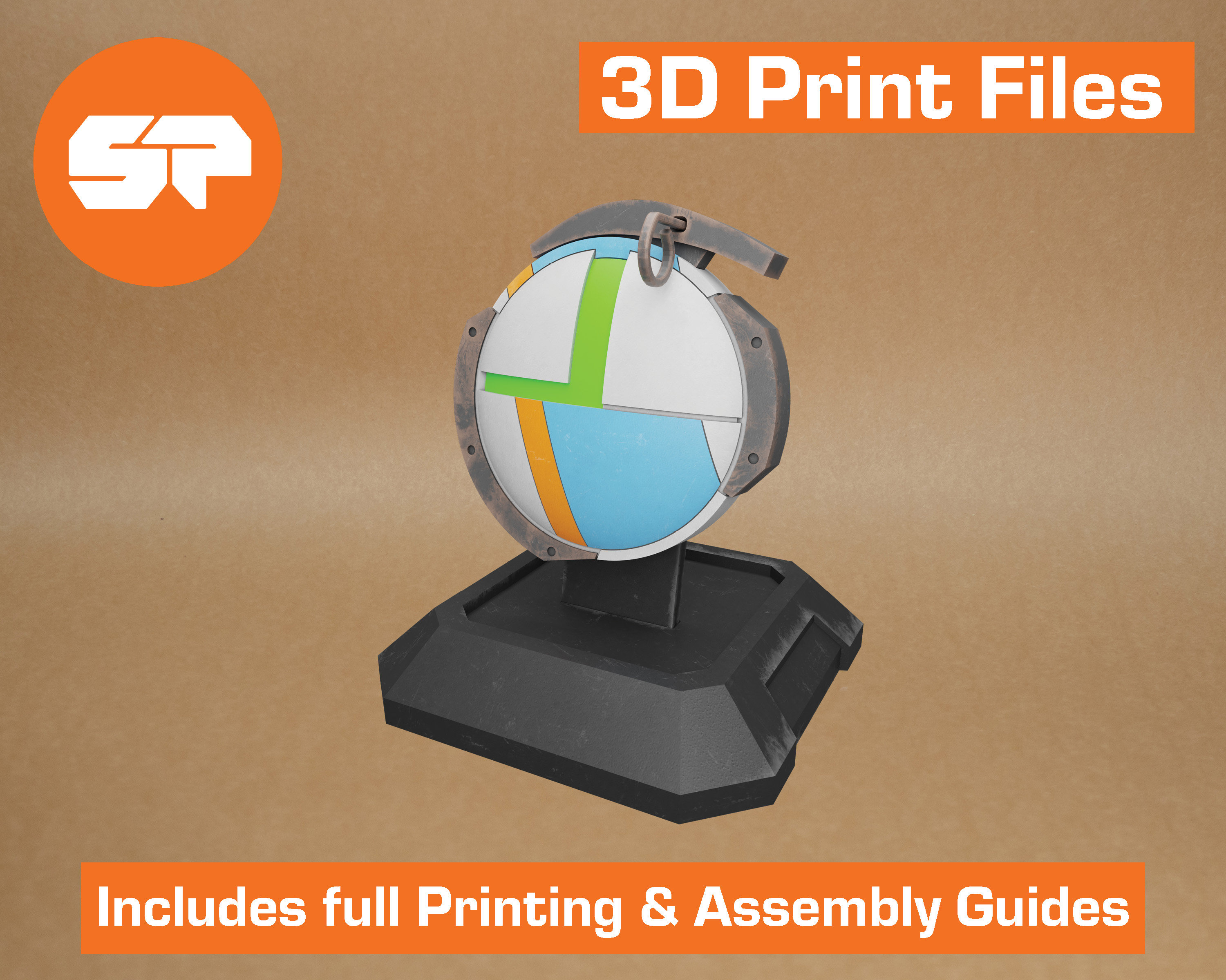 Borderlands Maliwan Grenade 3D Model STL File for 3D Printing 3D ...