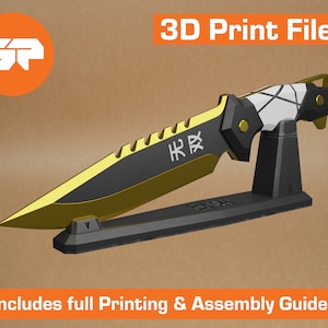 Valorant Tactical Knife 3D Model - STL file for 3d Printing - Replica Prop for Cosplay - 3d Printable Valorant Knife
