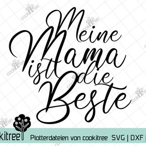 Plotter file plot dxf svg png mother's day My mom is the best birth gift parents lettering